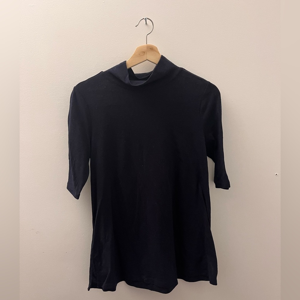 LOFT 3/4 Sleeve Mock Neck Top